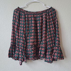 Basically Me Womans Bell Sleeve Blouse Size Small
